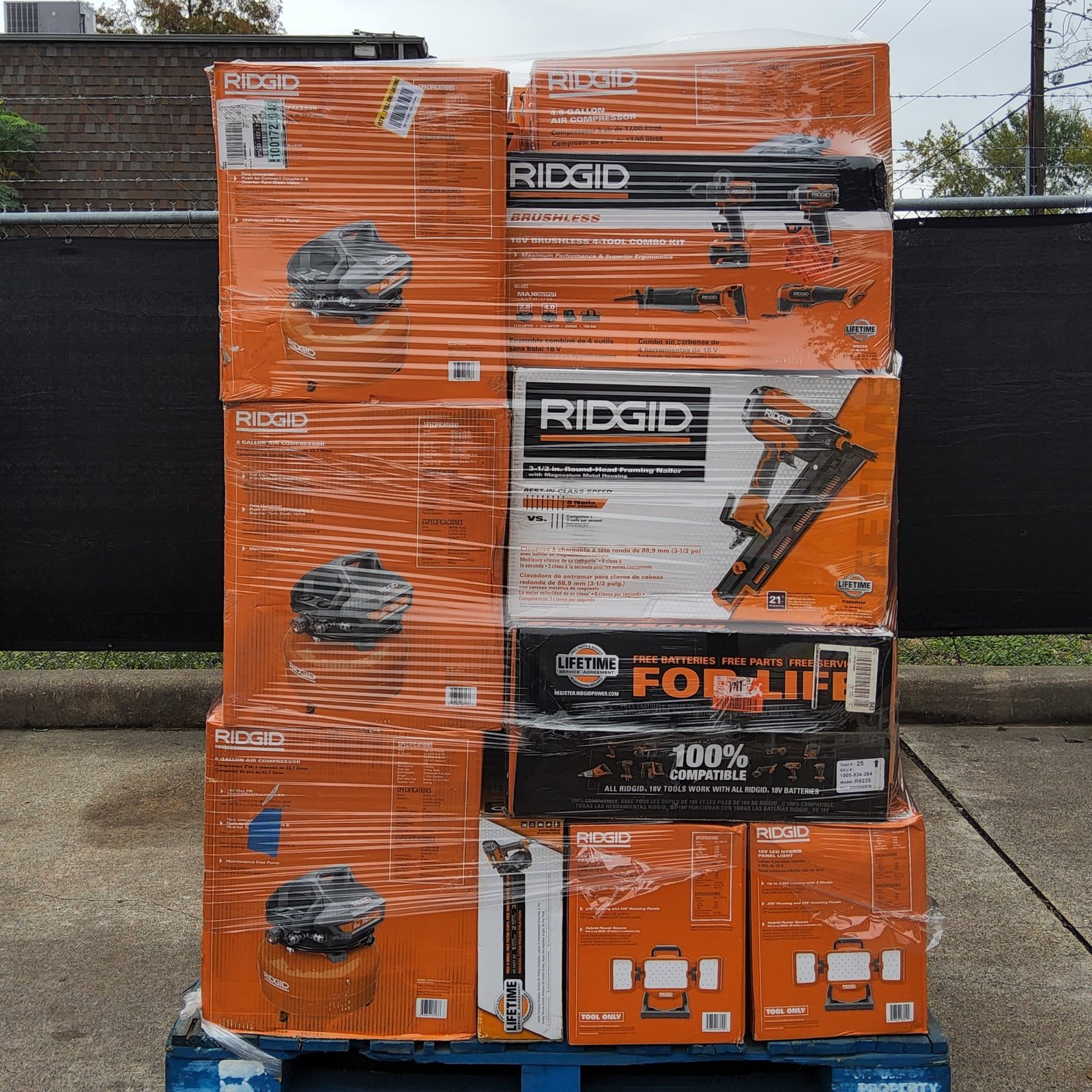 pallets de herramientas eléctricas RIDGID en México
